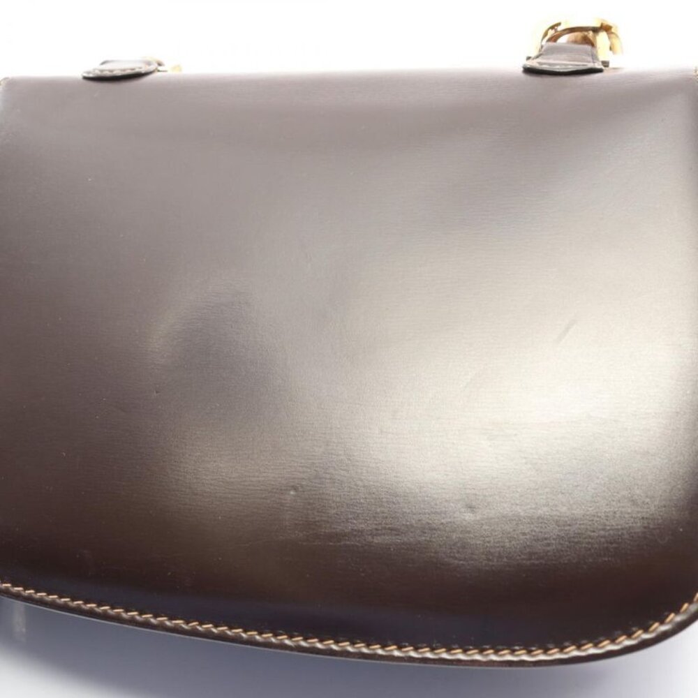 ★SOLD★ Gucci Handbag Vintage Bamboo Dark Brown Leather - Picture 10 of 13